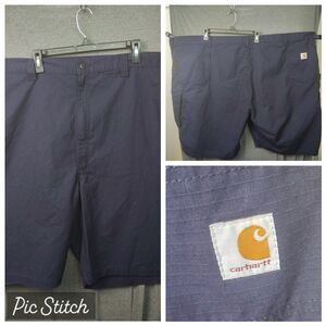 Carhartt Force® Relaxed Fit Ripstop Cargo Work Short Navy 62